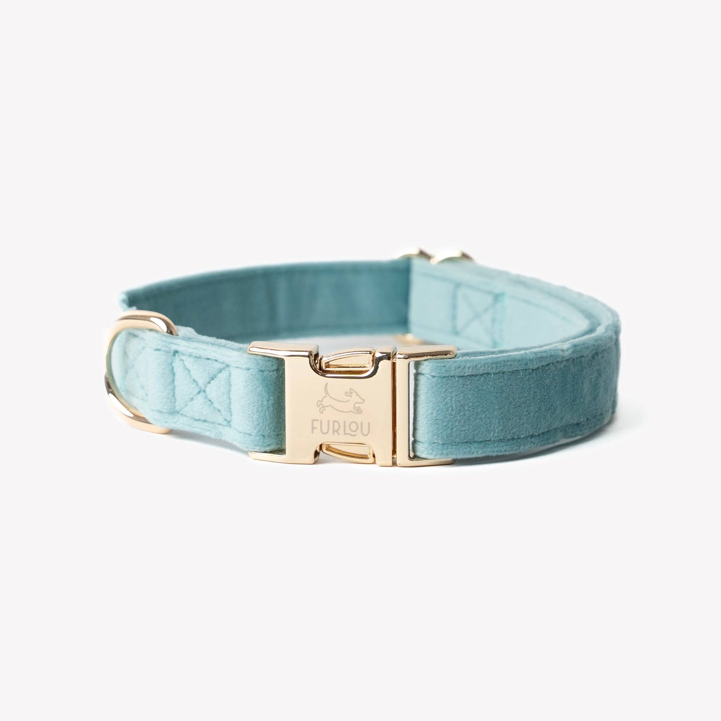 Fluwelen Halsband - Blauw – Halsband van Furlou | Hondenboetiek
