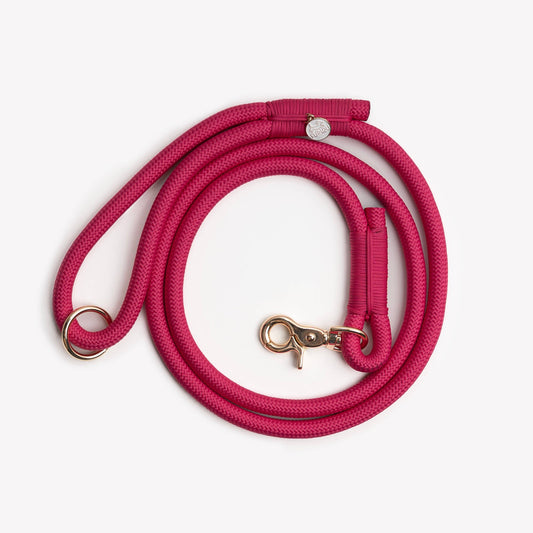 Gevlochten Touwriem Roze - Furlou – Leiband van Furlou | Hondenboetiek