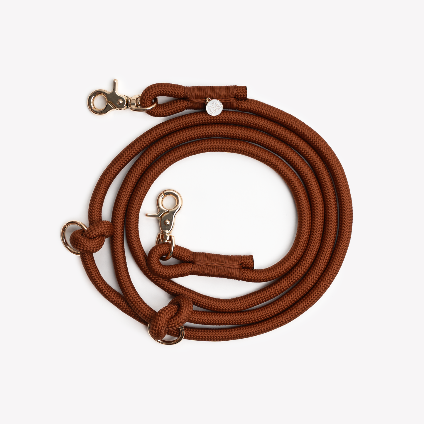 Handsfree Gevlochten Leiband Klei - Furlou – Leiband van Furlou | Hondenboetiek (afbeelding 2)