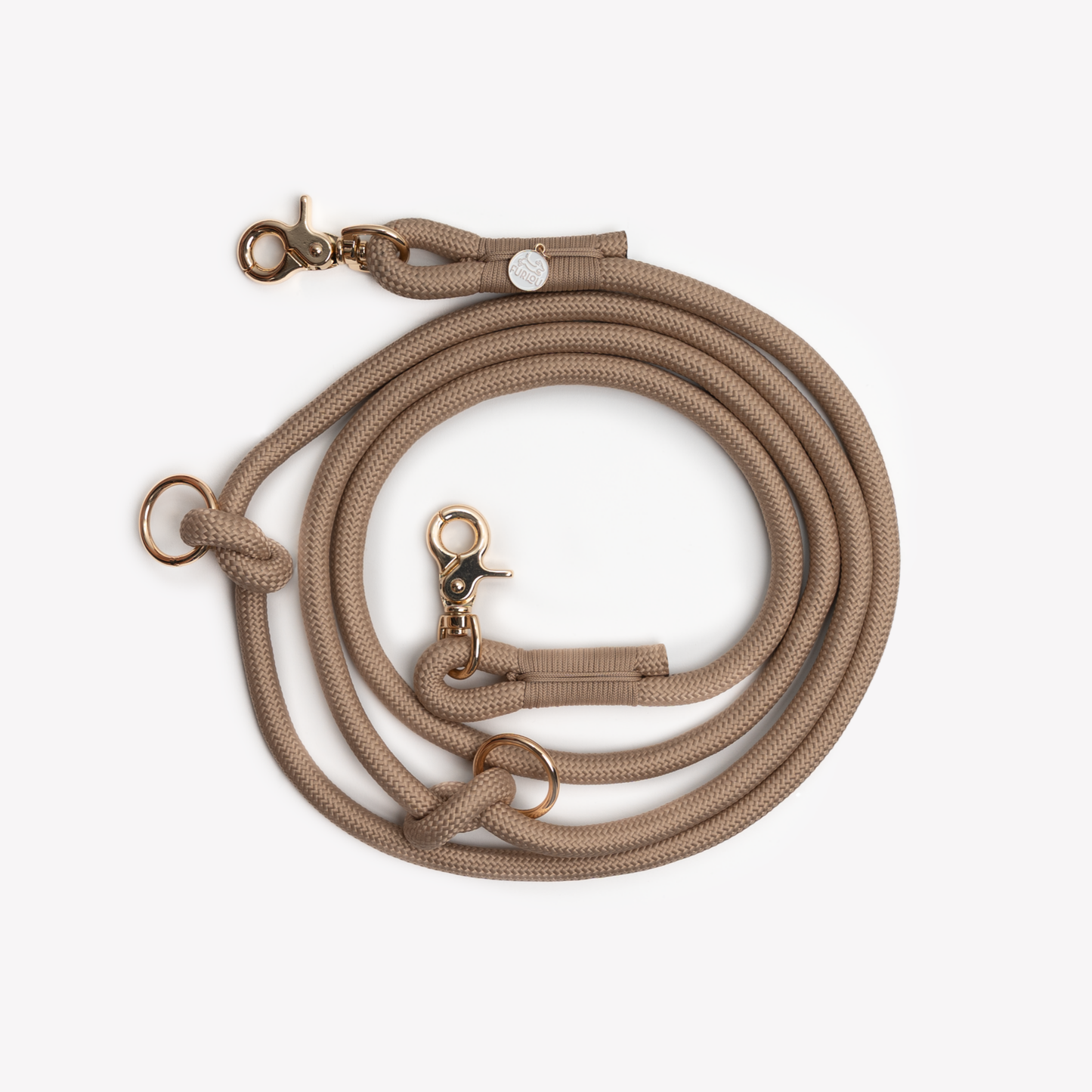 Handsfree Touw Leiband Zand – Leiband van Furlou | Hondenboetiek (afbeelding 2)