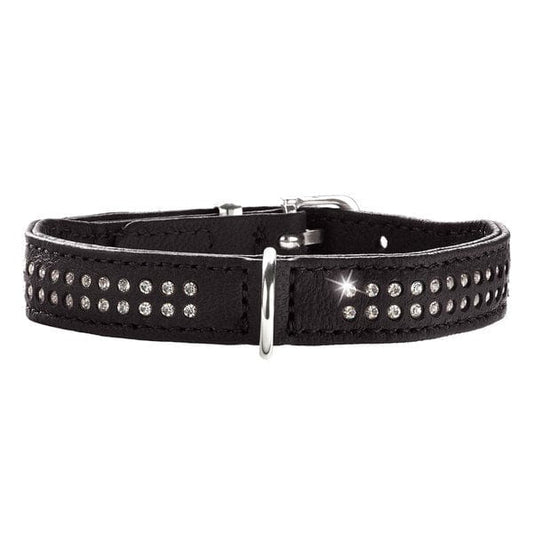 Leren Halsband Diamond Elk Petit Zwart