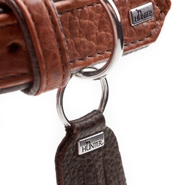 Leren Halsband Cody - Cognac – Halsband van Hunter | Hondenboetiek (afbeelding 4)