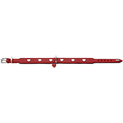 Leren halsband Love - Rood – Halsband van Hunter | Hondenboetiek (afbeelding 4)