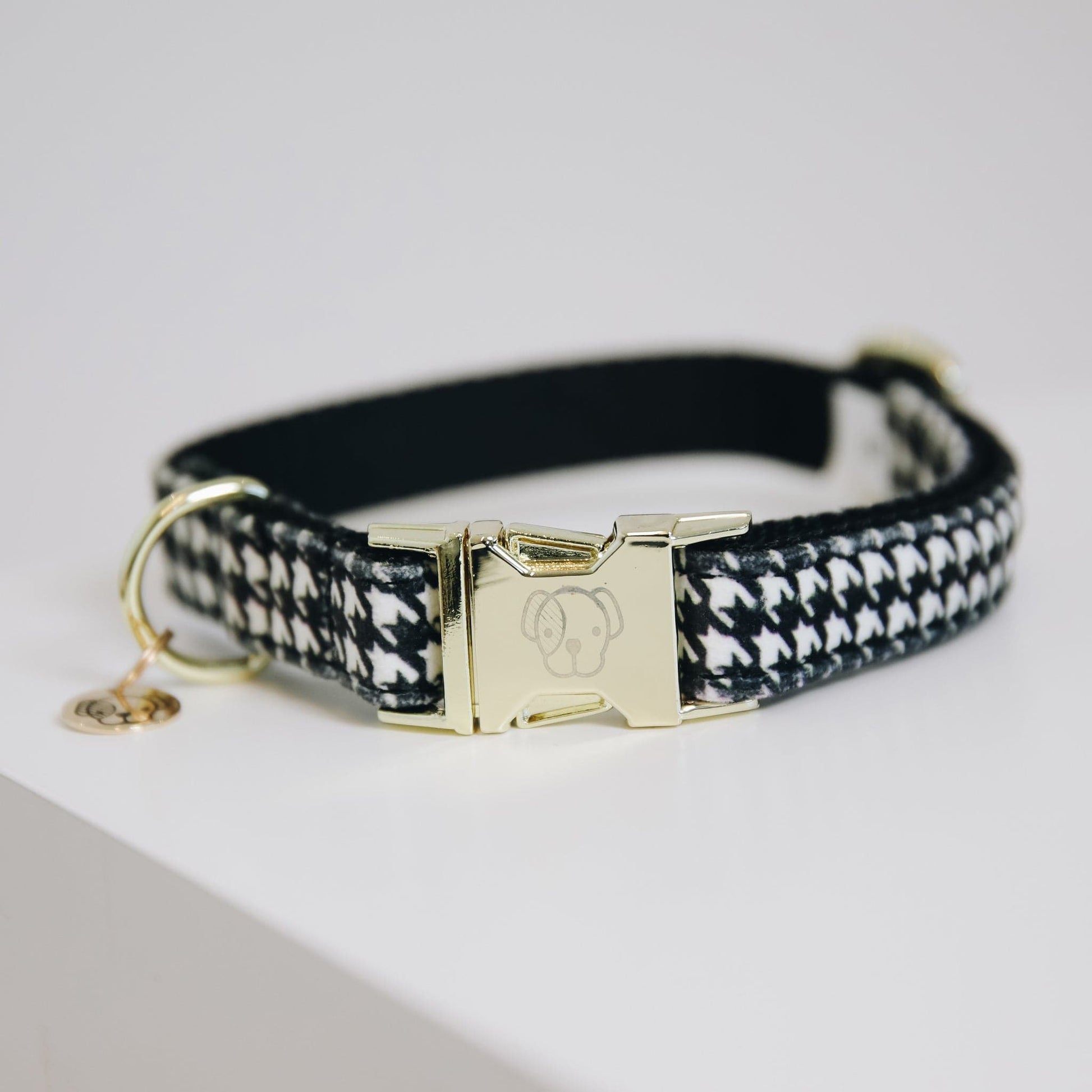 Halsband Pied de Poule- Zwart – Halsband van Kentucky Dogwear | Hondenboetiek (afbeelding 2)