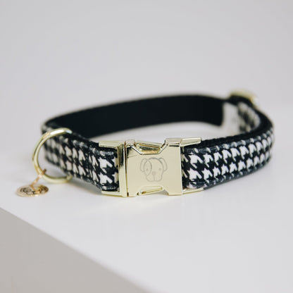 Halsband Pied de Poule- Zwart – Halsband van Kentucky Dogwear | Hondenboetiek (afbeelding 2)