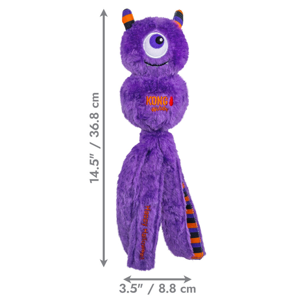 KONG Halloween Wubba Monster Paars L – Speelgoed van KONG | Hondenboetiek (afbeelding 2)