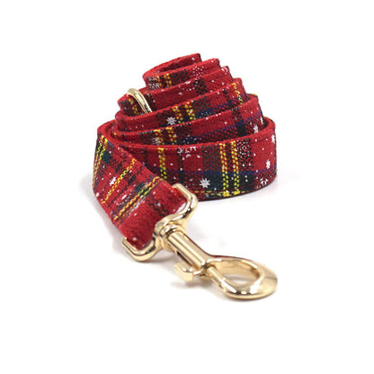 Leiband Rood Plaid Kerst
