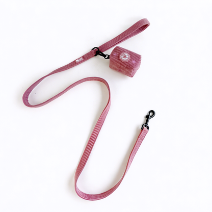 Corduroy Heart Leiband - Roze – Leiband van MIEL | Hondenboetiek (afbeelding 2)