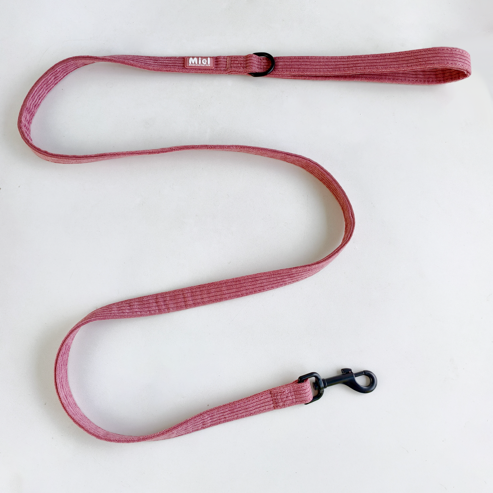 Corduroy Heart Leiband - Roze – Leiband van MIEL | Hondenboetiek (afbeelding 3)