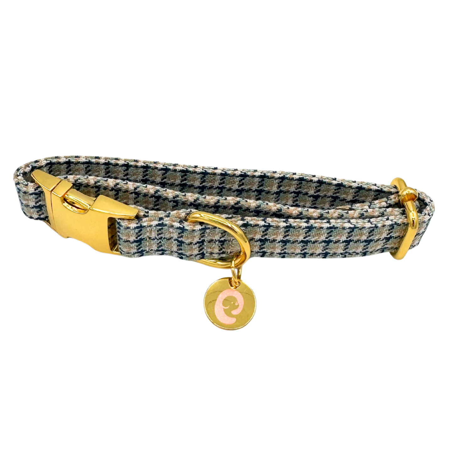 Halsband Carre Blue – Halsband van MIEL | Hondenboetiek (afbeelding 2)
