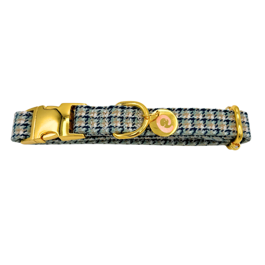 Halsband Carre Blue – Halsband van MIEL | Hondenboetiek