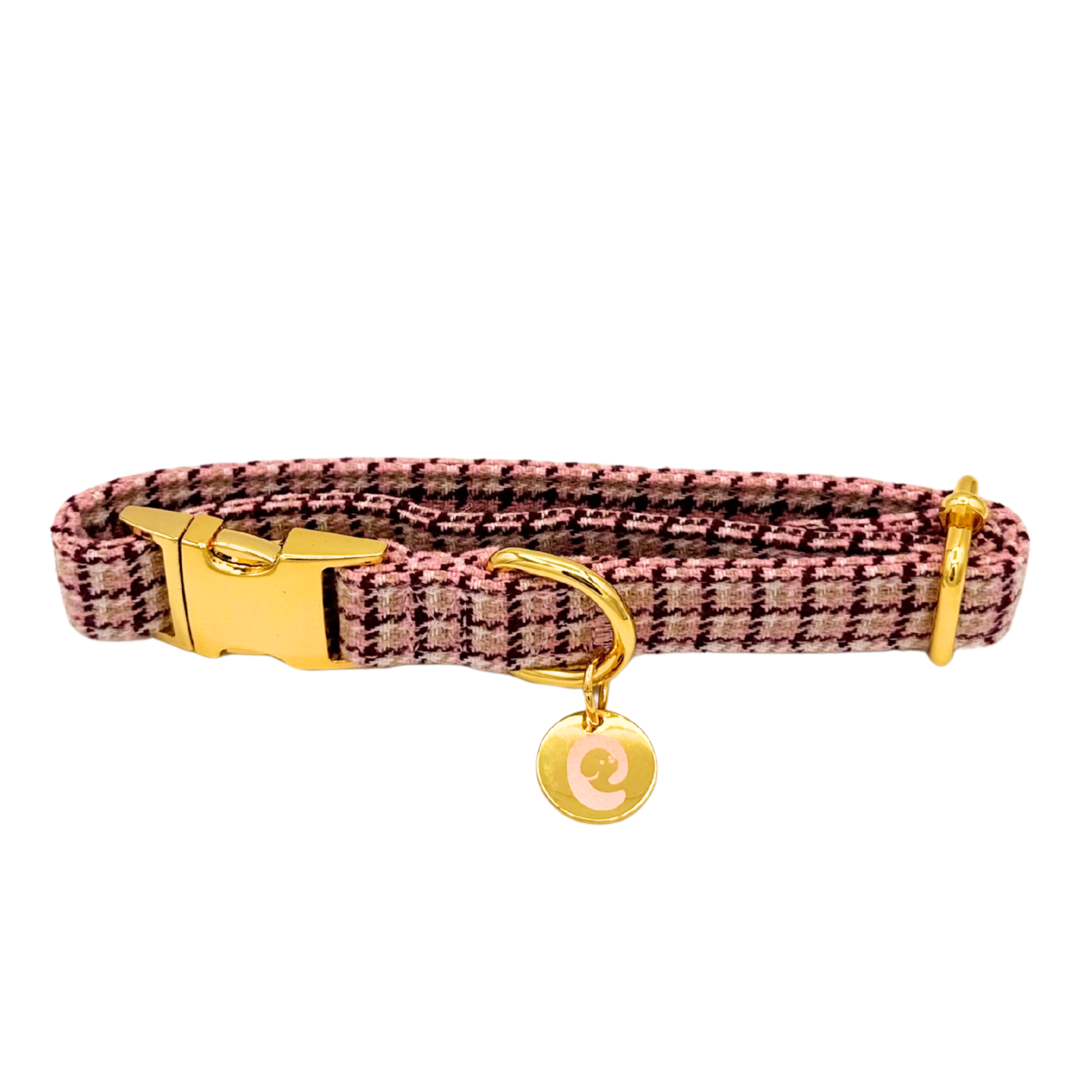 Halsband Carre Pink – Halsband van MIEL | Hondenboetiek (afbeelding 2)