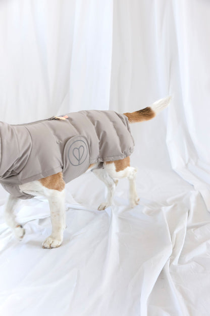 Winterjas Nolia Lang - Palopa in taupe – Kleding van Palopa | Hondenboetiek (afbeelding 11)