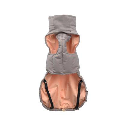 Winterjas Nolia Lang - Palopa in taupe – Kleding van Palopa | Hondenboetiek (afbeelding 4)