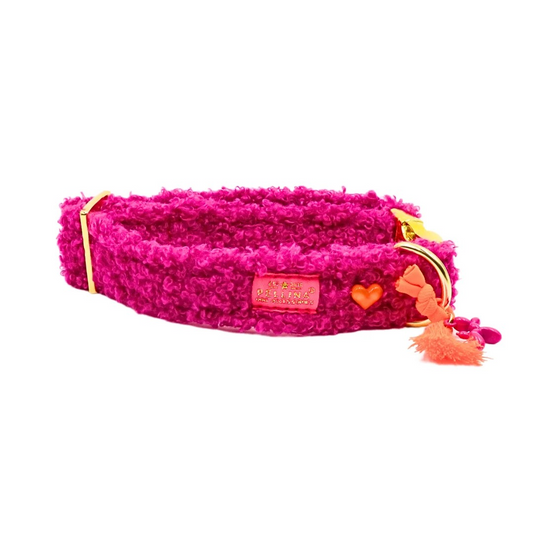 Halsband "CosyLove“ Pink – Halsband van Pellina | Hondenboetiek