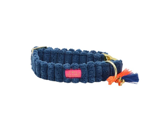 Halsband "Couchy“ Blauw – Halsband van Pellina | Hondenboetiek