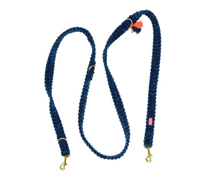 Leiband "Couchy“ Blauw – Leiband van Pellina | Hondenboetiek (afbeelding 2)