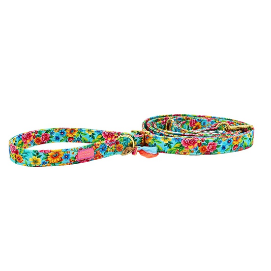 Leiband "Ibiza Flower" – Leiband van Pellina | Hondenboetiek