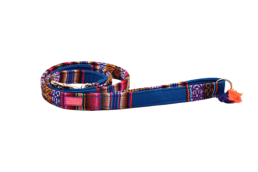 Leiband "LaaBoheme" Blauw – Leiband van Pellina | Hondenboetiek