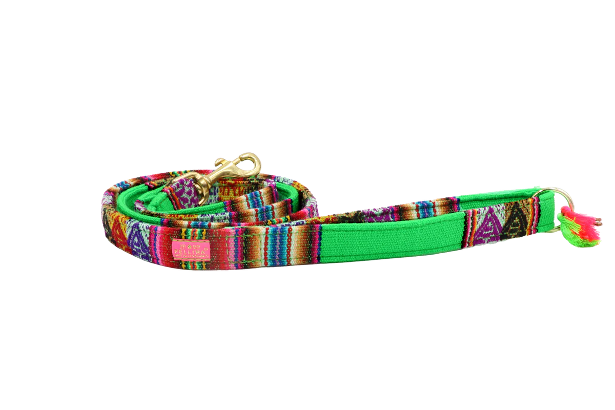 Leiband "LaaBoheme" Neon Groen – Leiband van Pellina | Hondenboetiek