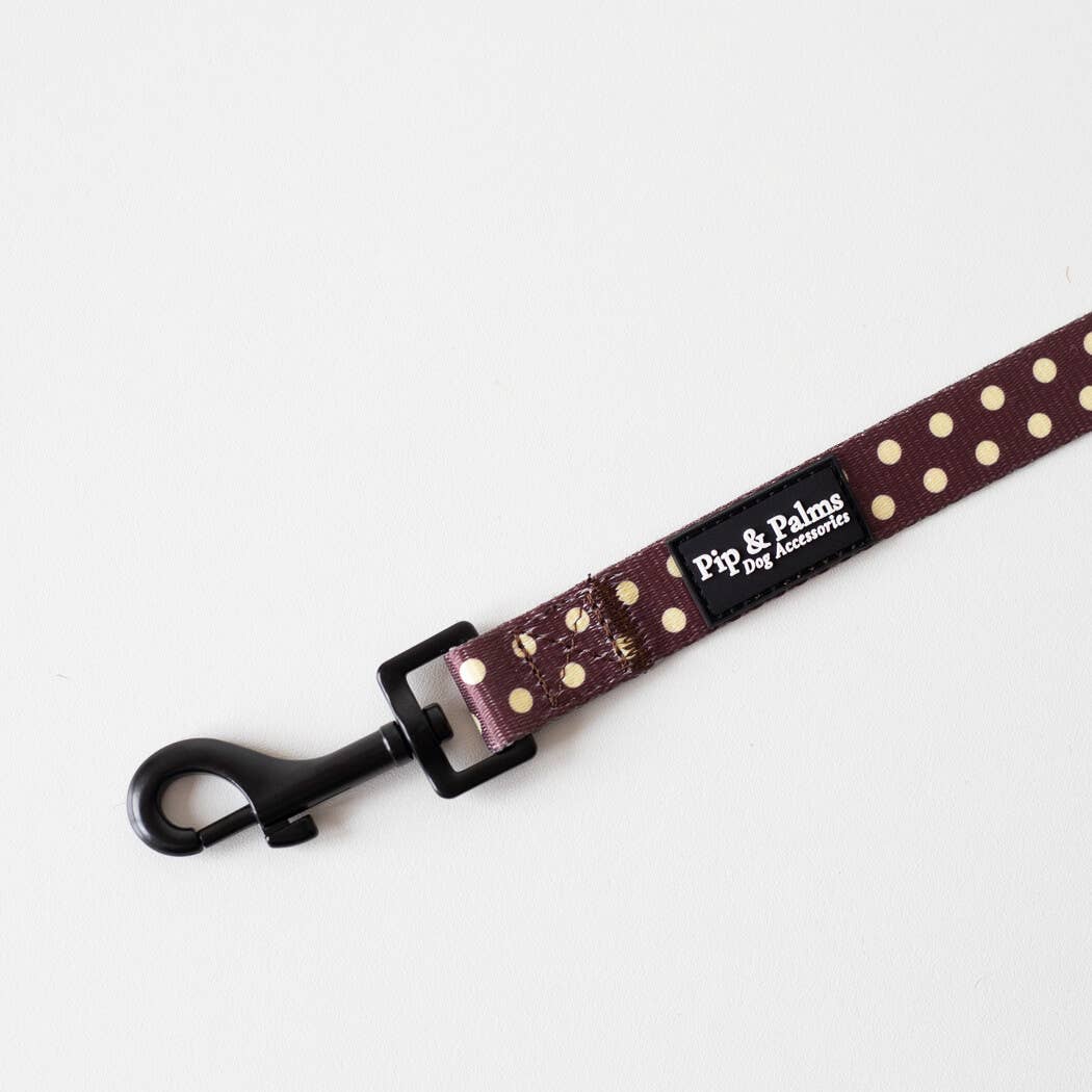 Leiband Choco Dots – Leiband van Pip and Palms | Hondenboetiek (afbeelding 2)