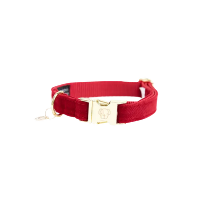 Halsband corduroy rood