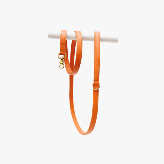 Leren leiband - Oranje – Leiband van The Dog Musthaves | Hondenboetiek